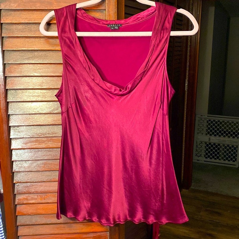 Theory satin blouse